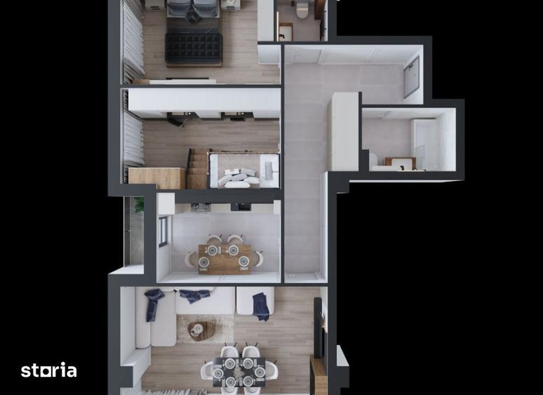 Apartament cu 3 camere decomandat în Cug