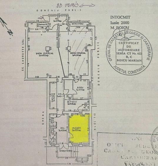 Spațiu comercial, de 65.519996643066 mp, în Tomis III