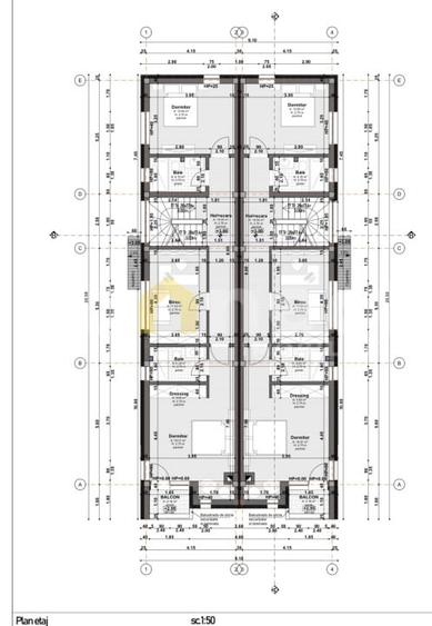 Duplex cu 4 camere cu Canalizare în Iris