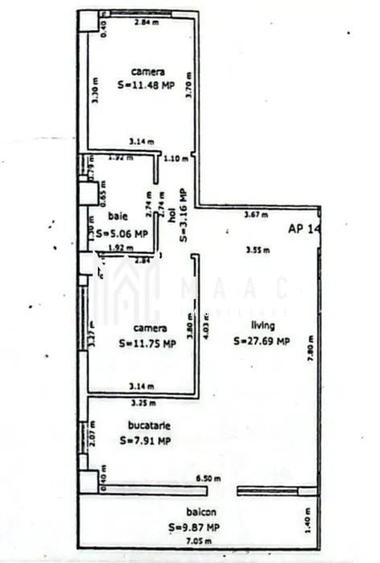 Apartament cu 3 camere, mobilat în Turnișor