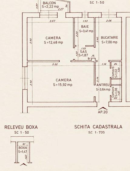 Apartament cu 2 camere decomandat în Ultracentral