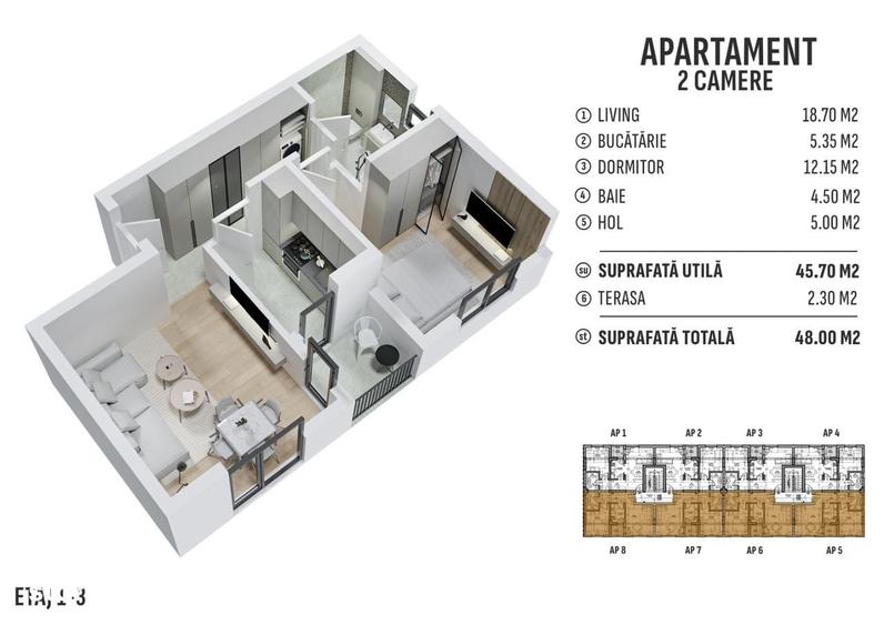 Apartament cu 2 camere în Central — fotografia 1