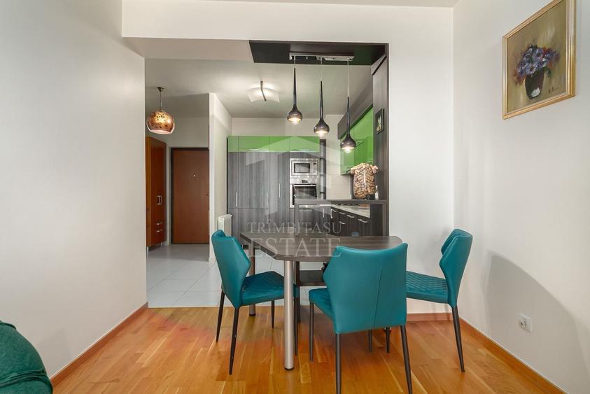 Apartament cu 2 camere semidecomandat, mobilat în Băneasa