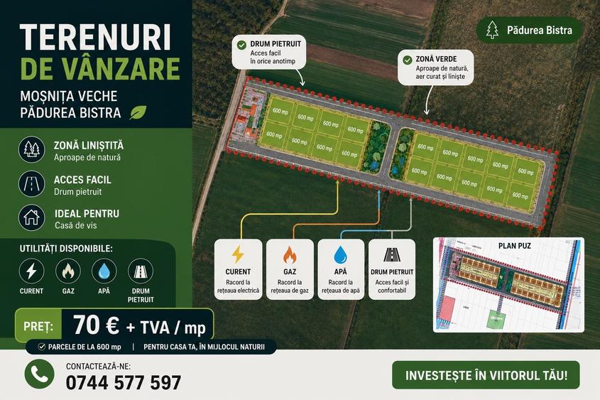 Terenuri cu utilitati - de la 600 mp - langa natura - 2
