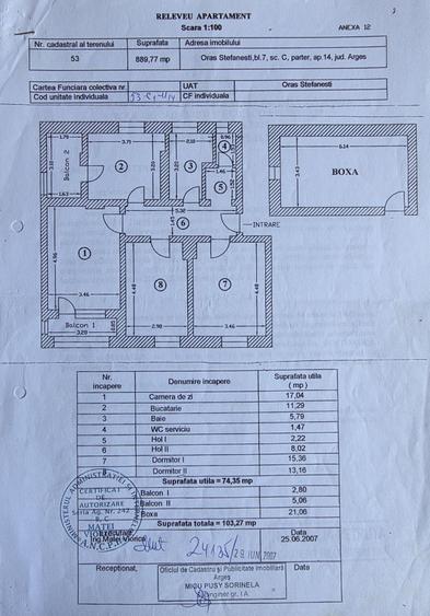 Apartament cu 3 camere decomandat în Ștefănești