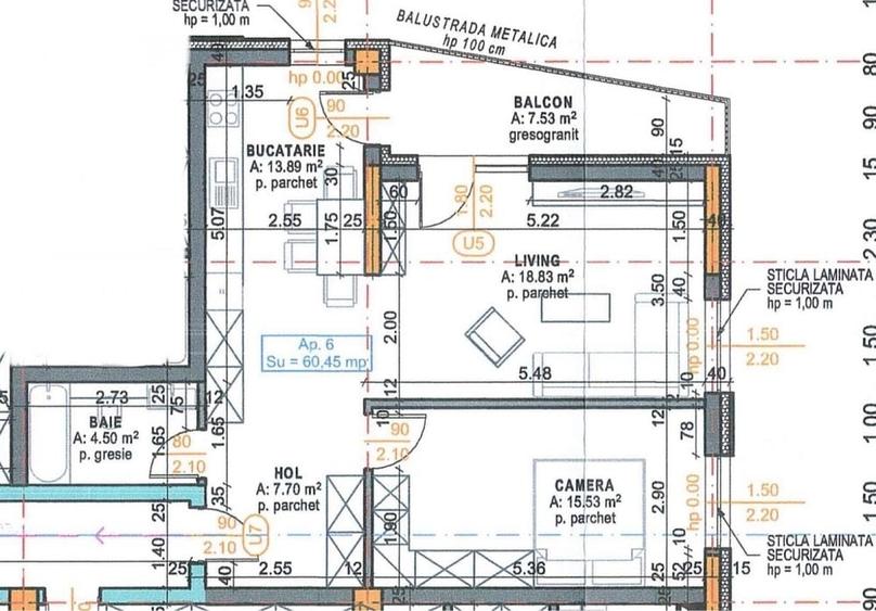 Apartament cu 3 camere în Central