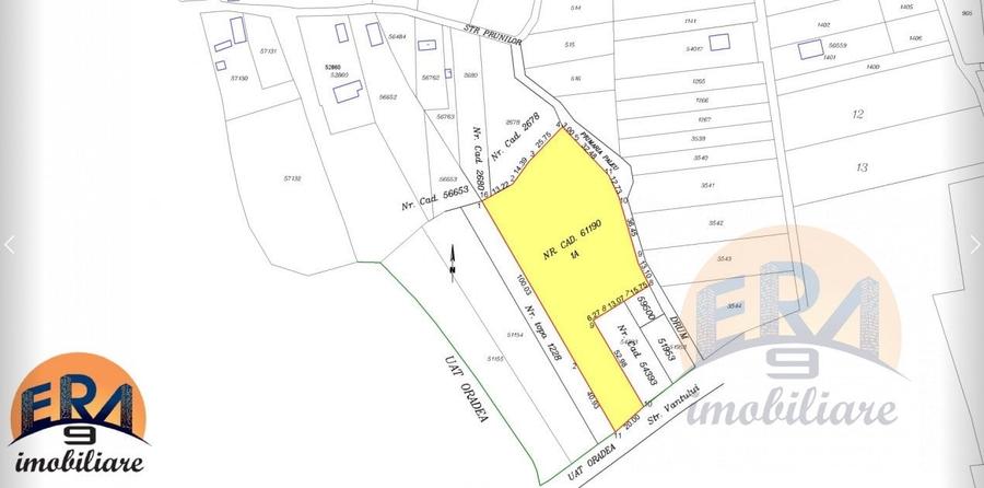 Teren Construcții intravilan de 6372 mp, în Oncea