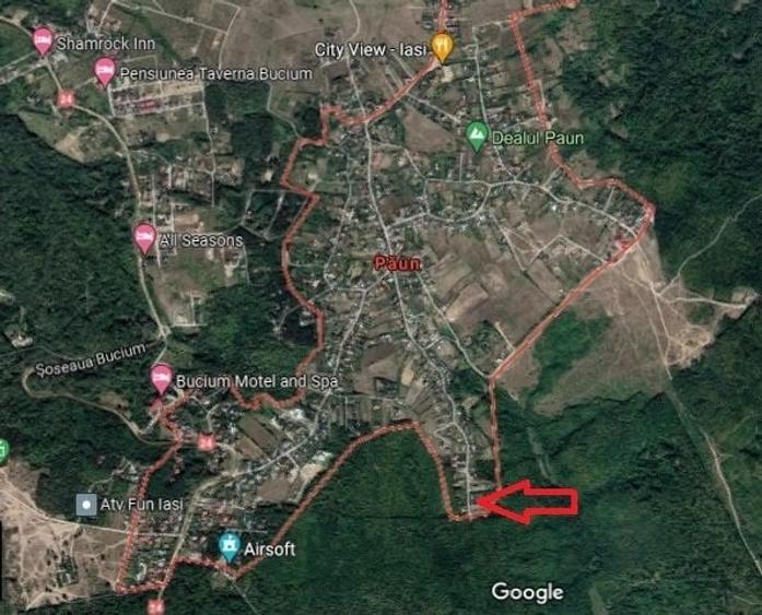 Teren agricol extravilan de 4400 mp, în Păun