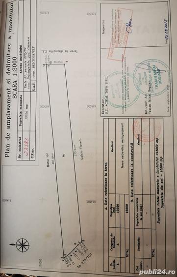 Teren de 15500 mp, în Belciugatele