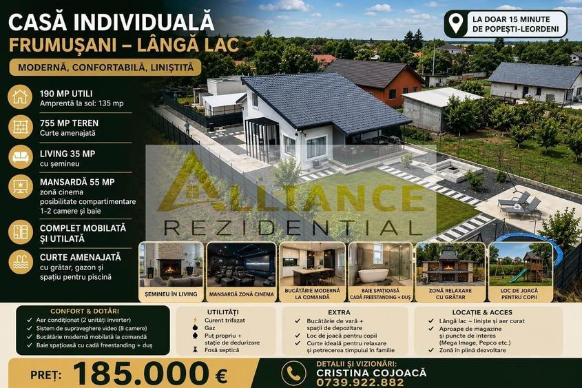 Casă individuală cu 5 camere cu Canalizare în Frumușani