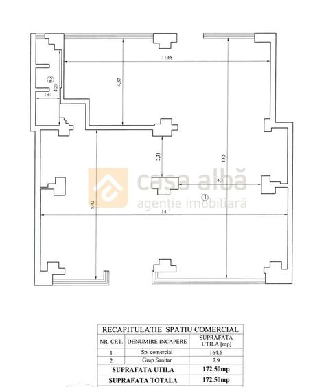 Spațiu comercial, de 172.5 mp, în Nicolina
