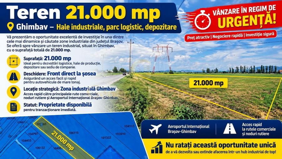 Teren agricol extravilan de 21000 mp, în IAR