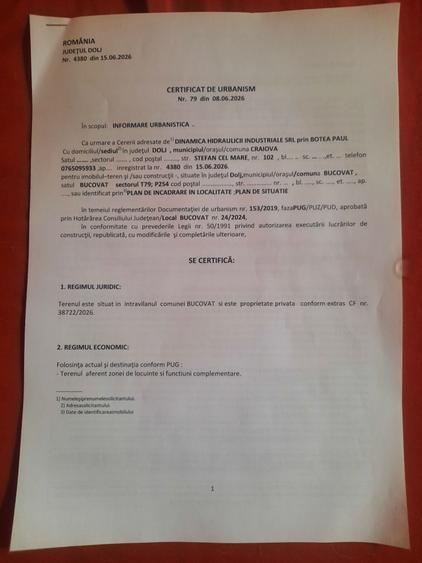Teren de 1200 mp, în Popoveni