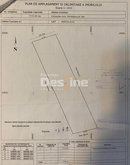 Teren agricol extravilan de 7172 mp, în Valea Ursului