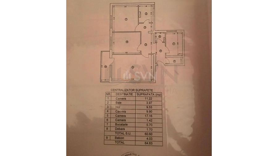Apartament cu 3 camere decomandat, mobilat în Tineretului