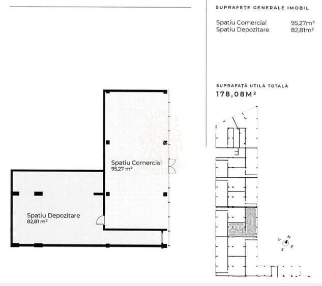 Spațiu comercial, de 178.08 mp, în Sopor