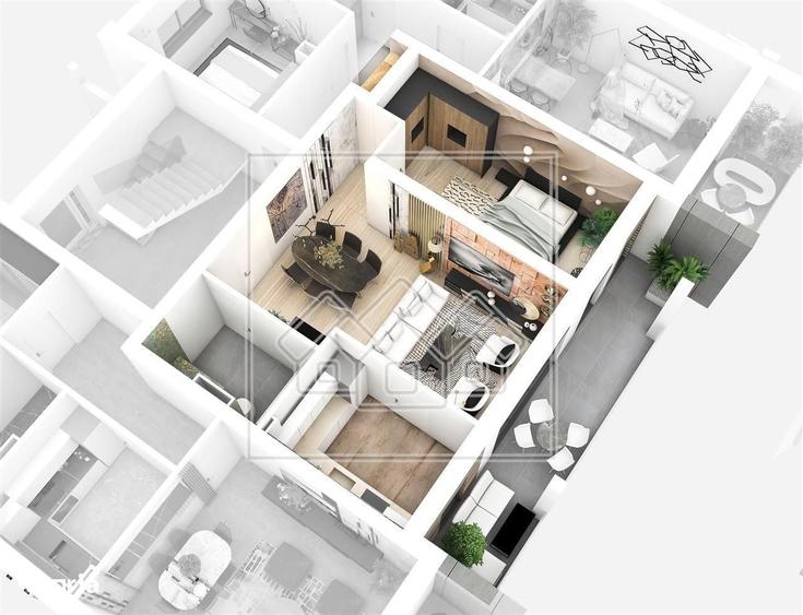 Apartament cu 2 camere decomandat în Cristian
