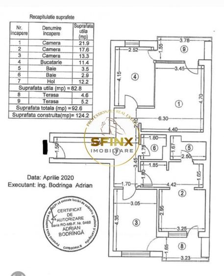 Apartament cu 3 camere decomandat, mobilat în Pipera
