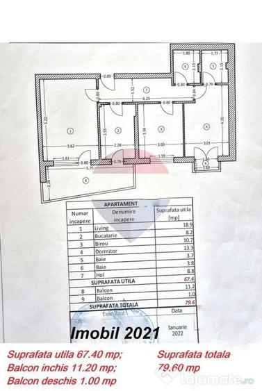 Apartament cu 3 camere decomandat în Sălaj