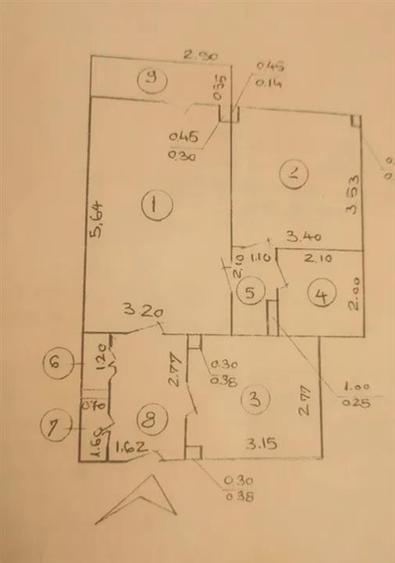 Apartament cu 2 camere semidecomandat în Brâncoveanu