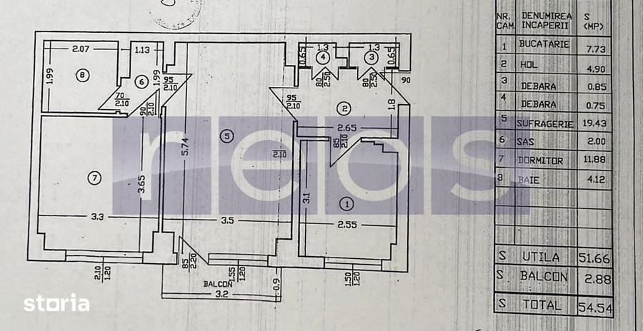 VANZARE 2 CAMERE | 54 MP | ETAJ 6 | MOBILAT & UTILAT | DRUMUL TABEREI - 12