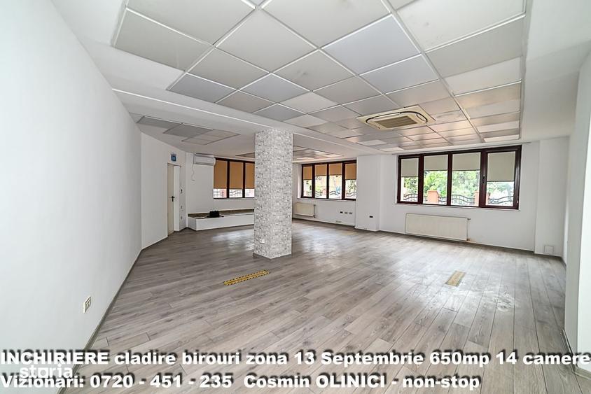 Spatii birouri de inchiriat zona 13 Septembrie I S+P+3 I 650 util - 14