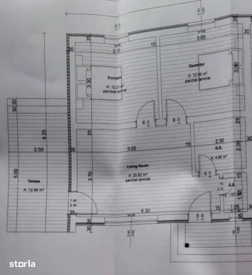 Apartament cu 3 camere în Crevedia
