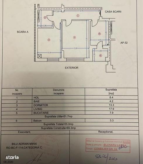 Apartament cu 2 camere decomandat în Bistrița Lac