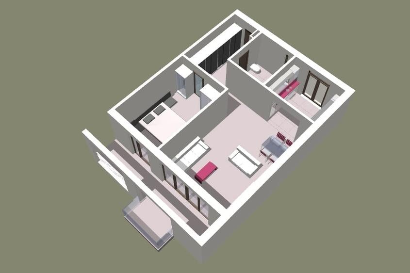 Apartament cu 2 camere decomandat în Fratelia