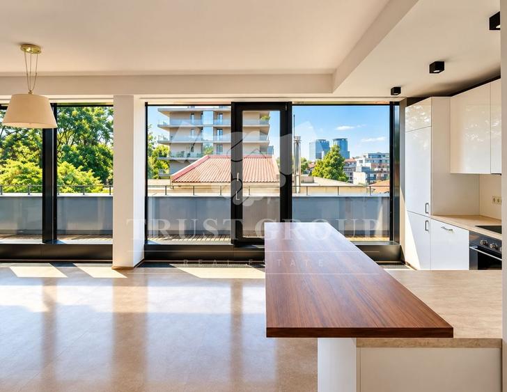 Apartament cu 3 camere, mobilat în Barbu Văcărescu