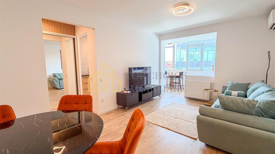 Apartament cu 2 camere decomandat, mobilat în Barbu Văcărescu