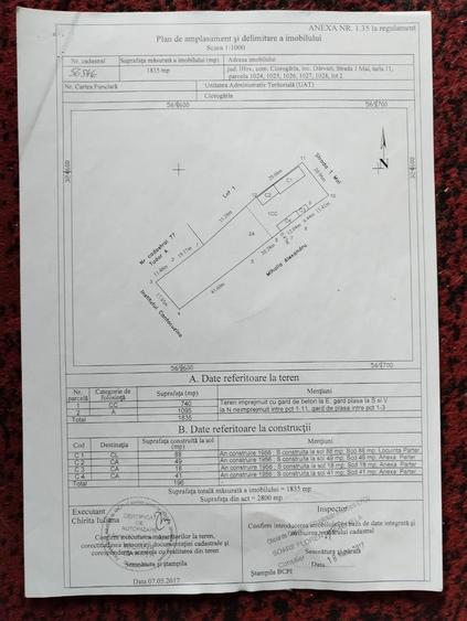 Teren de 1835 mp, în Dârvari