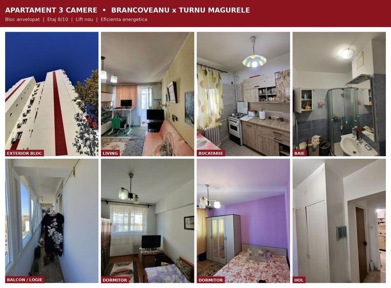 Apartament cu 3 camere decomandat, mobilat în Berceni