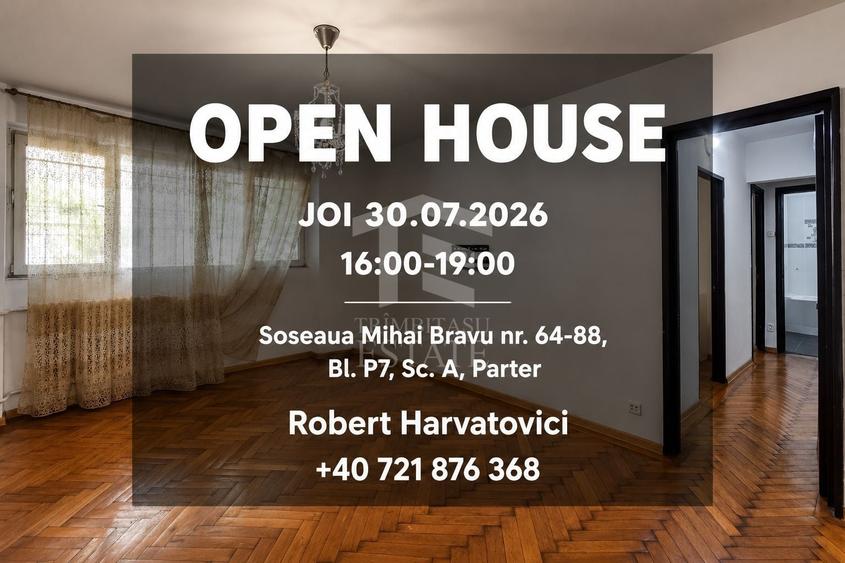 Apartament cu 3 camere semidecomandat în Mihai Bravu