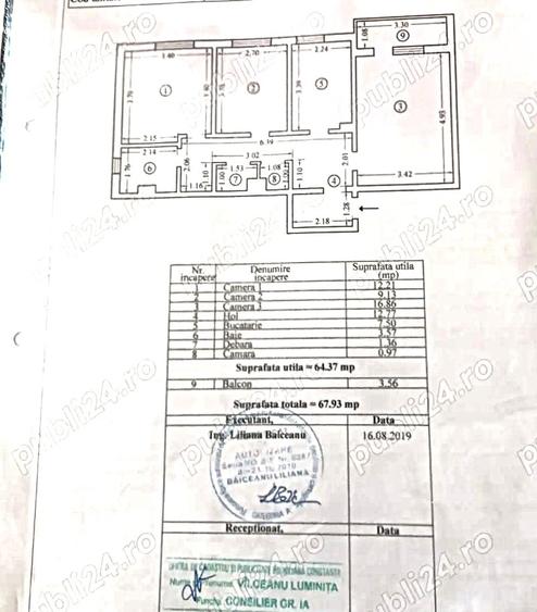 Apartament cu 3 camere decomandat în Balada