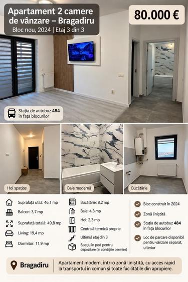 Apartament cu 2 camere în Central