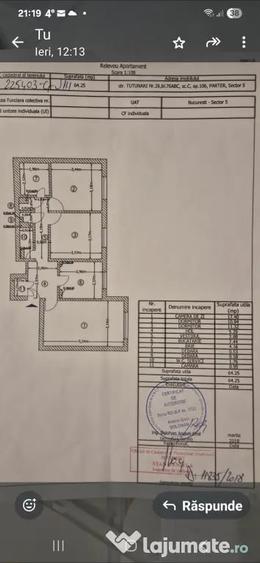 Apartament cu 3 camere decomandat în Rahova