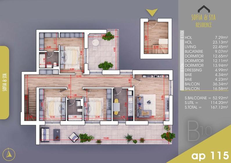 Apartament cu 4 camere decomandat în Theodor Pallady