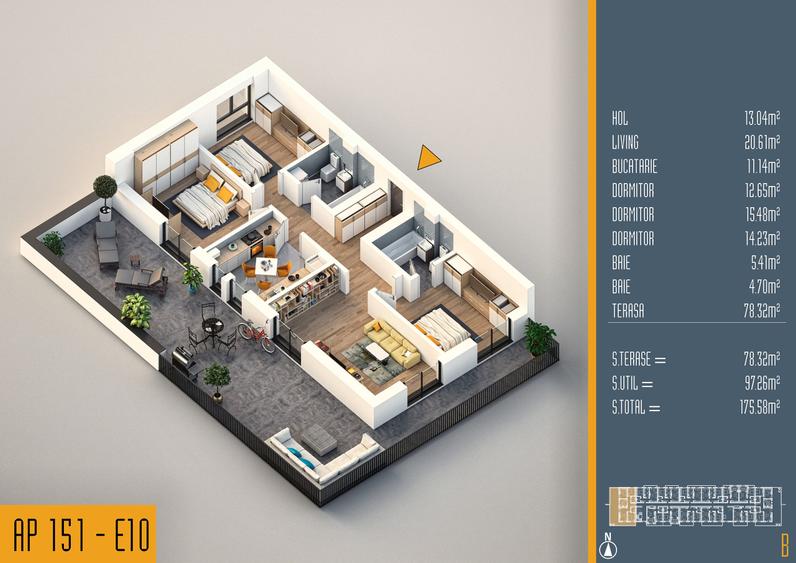 Apartament cu 4 camere decomandat în Theodor Pallady