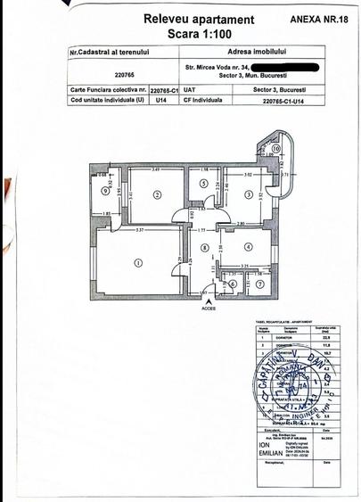Apartament cu 3 camere în Nerva Traian