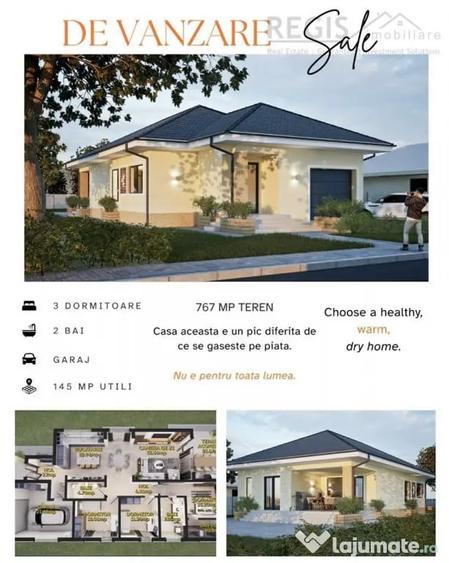 Casă cu 4 camere cu Teren 767 Mp în Stupini