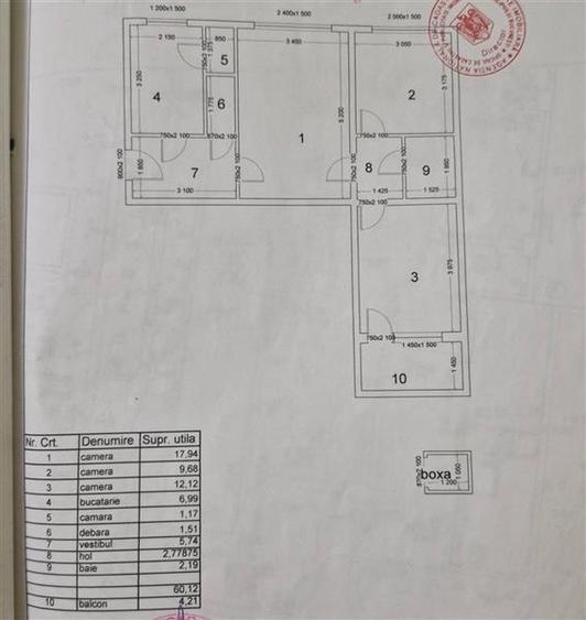 Apartament cu 3 camere decomandat în 1 Decembrie 1918