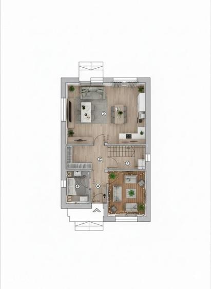 Casă cu 5 camere cu Teren 350 Mp în Central