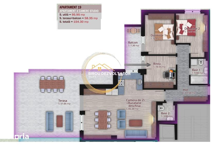 Apartament cu 4 camere decomandat în Theodor Pallady