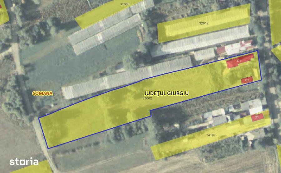 Teren de 970 mp, în Comana