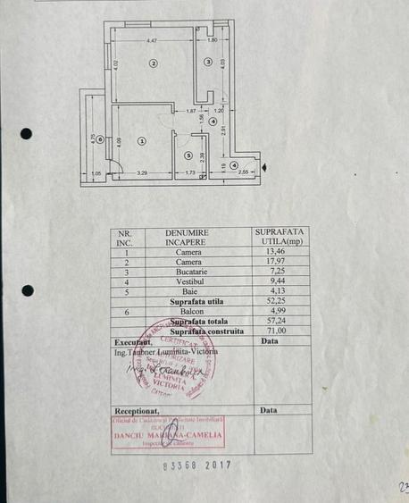 Apartament cu 2 camere decomandat în Chitila