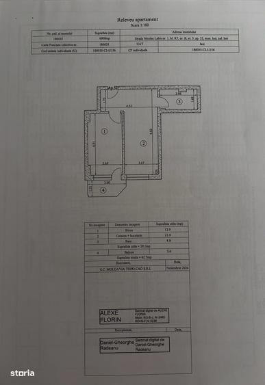 Apartament cu 2 camere în Breazu