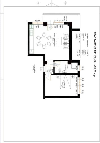 Apartament cu 2 camere decomandat în Central