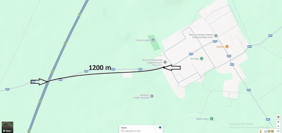 Teren de 1440 mp, în Cruceni