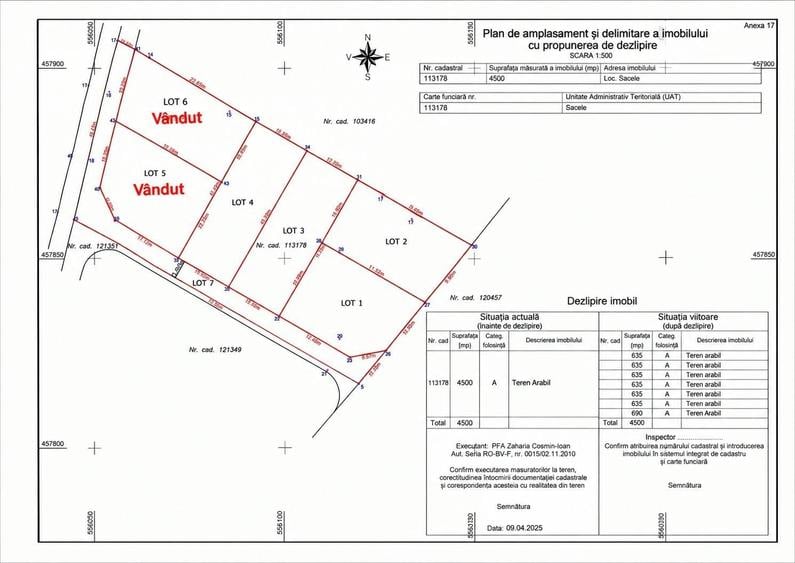 Teren Construcții intravilan de 635 mp, în Electroprecizia